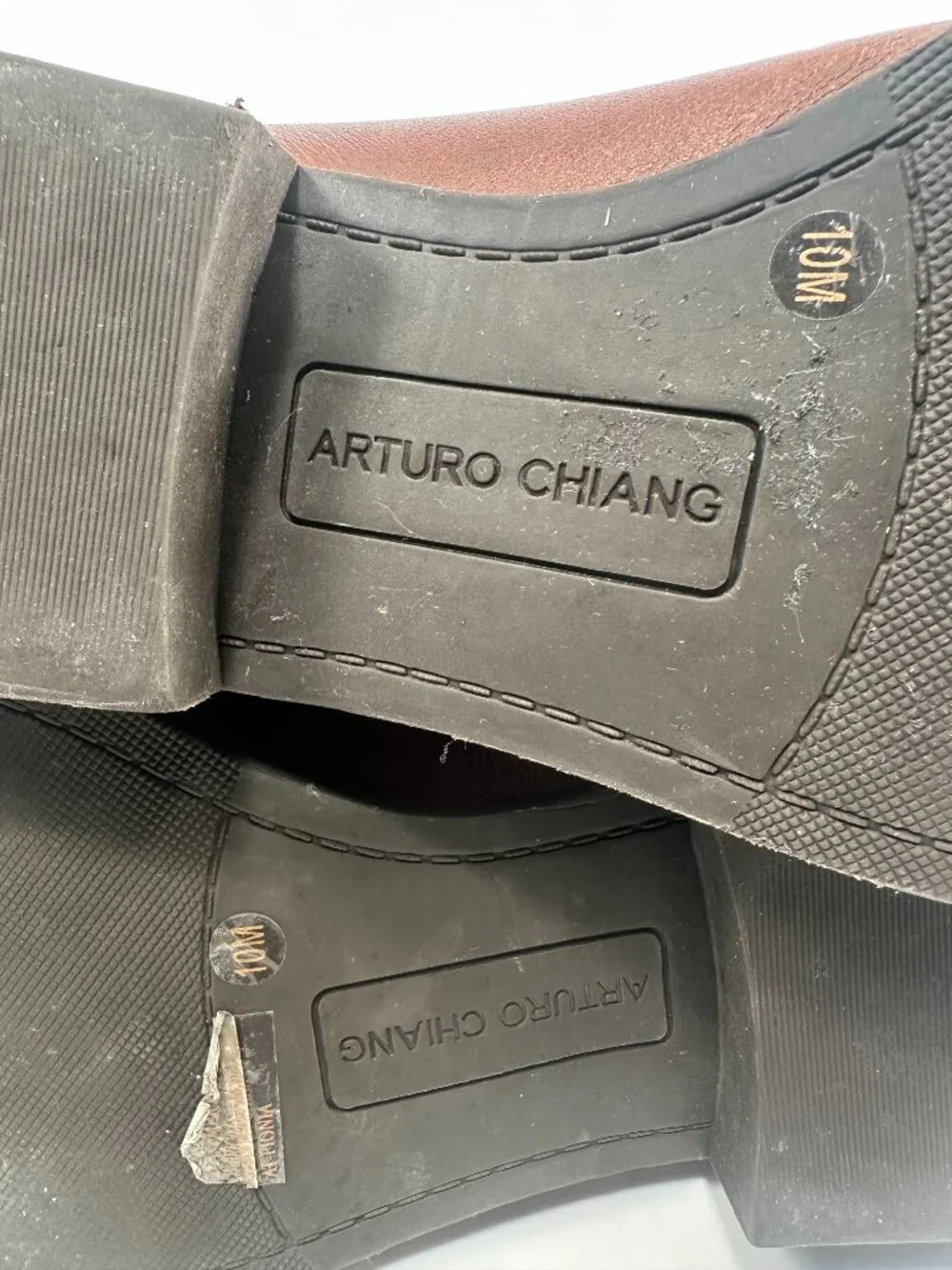 Arturo Chiang Cognac Brown Tall Leather Boots - 10M